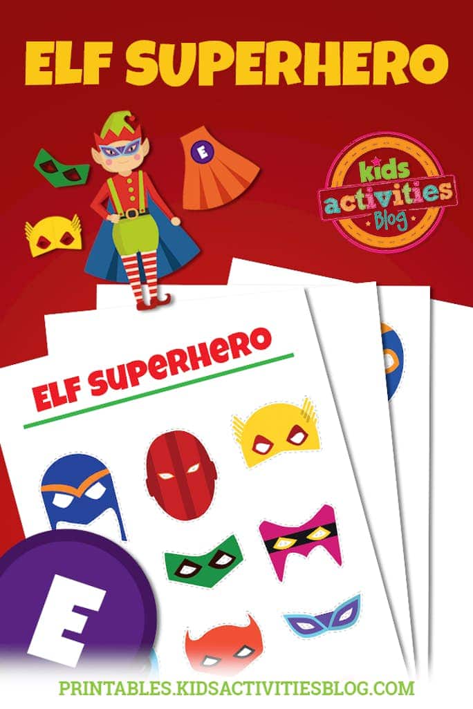 Superhero mask cutouts for christmas elf ideas