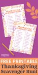printable thanksgiving game scavenger hunt 