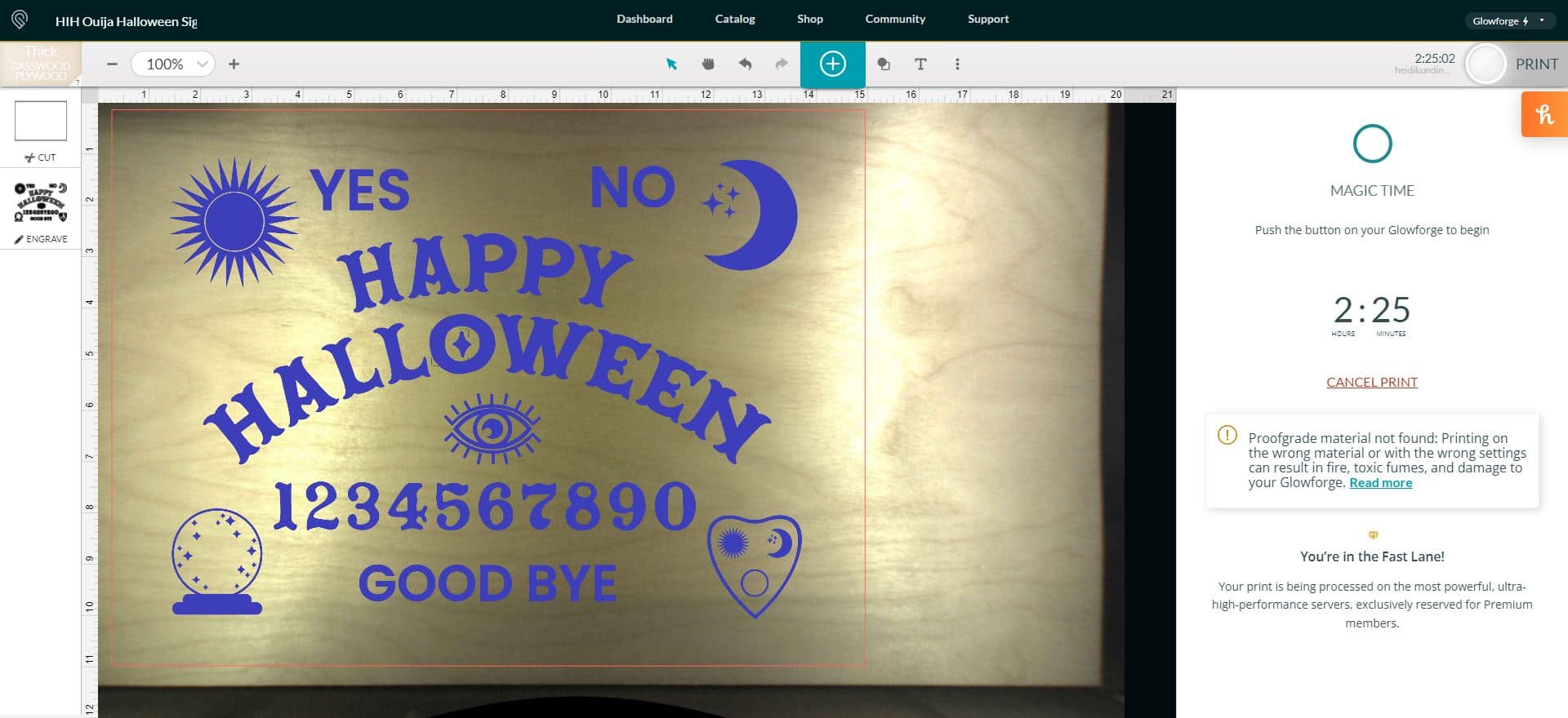 happy halloween sign ouija board inspired svg file 