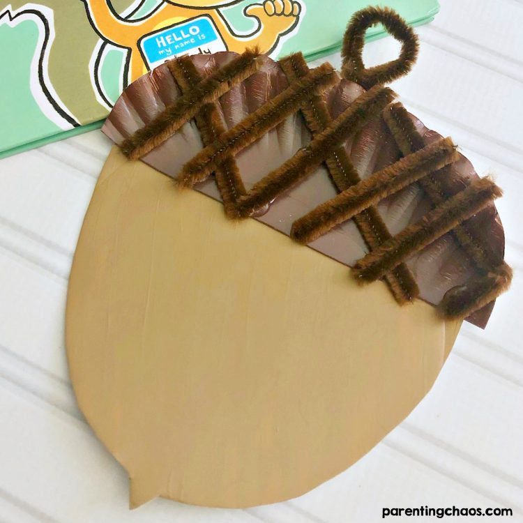 paper plate acorn craft