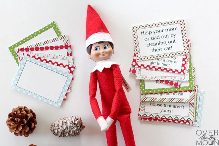 elf with good deed printable cards