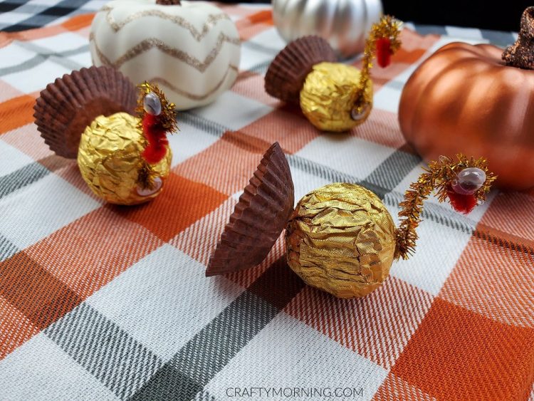 Ferrero Rocher turkeys on table