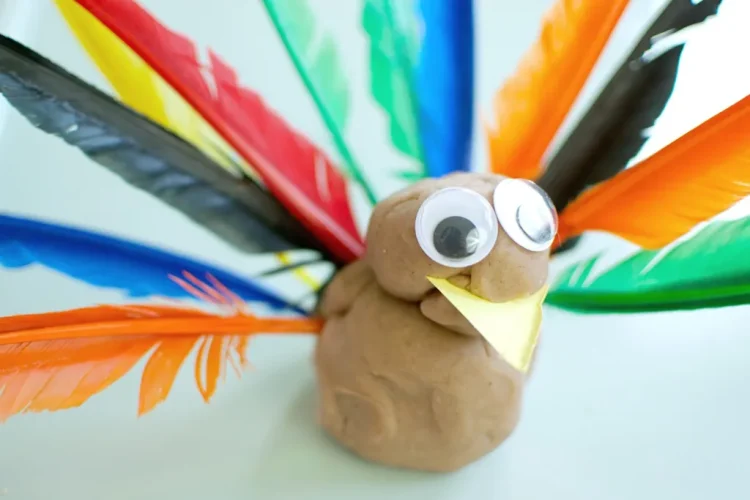 playdough thanksgiving turkey craft