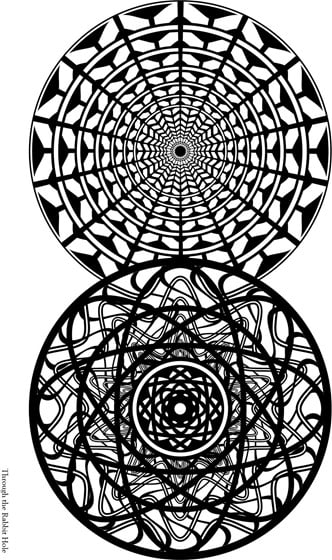 abstract coloring page for adults