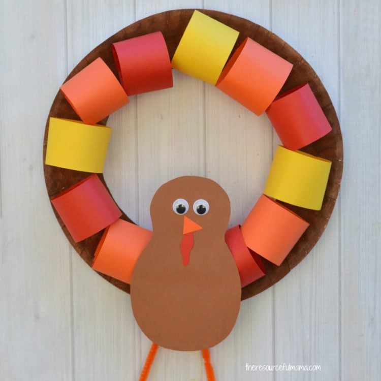 paper turkey wreath 