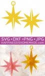3D star christmas ornament svg file