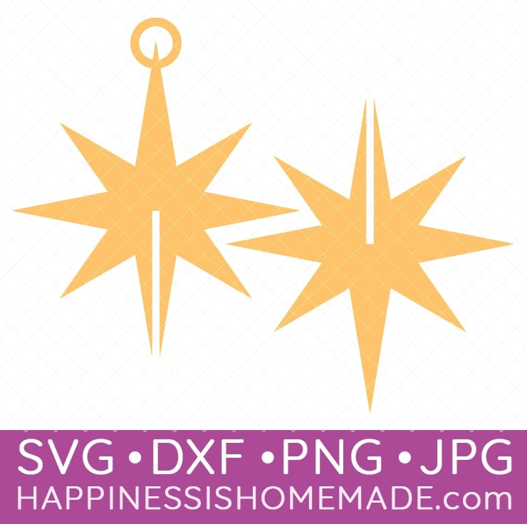 3D star ornament svg file for glowforge