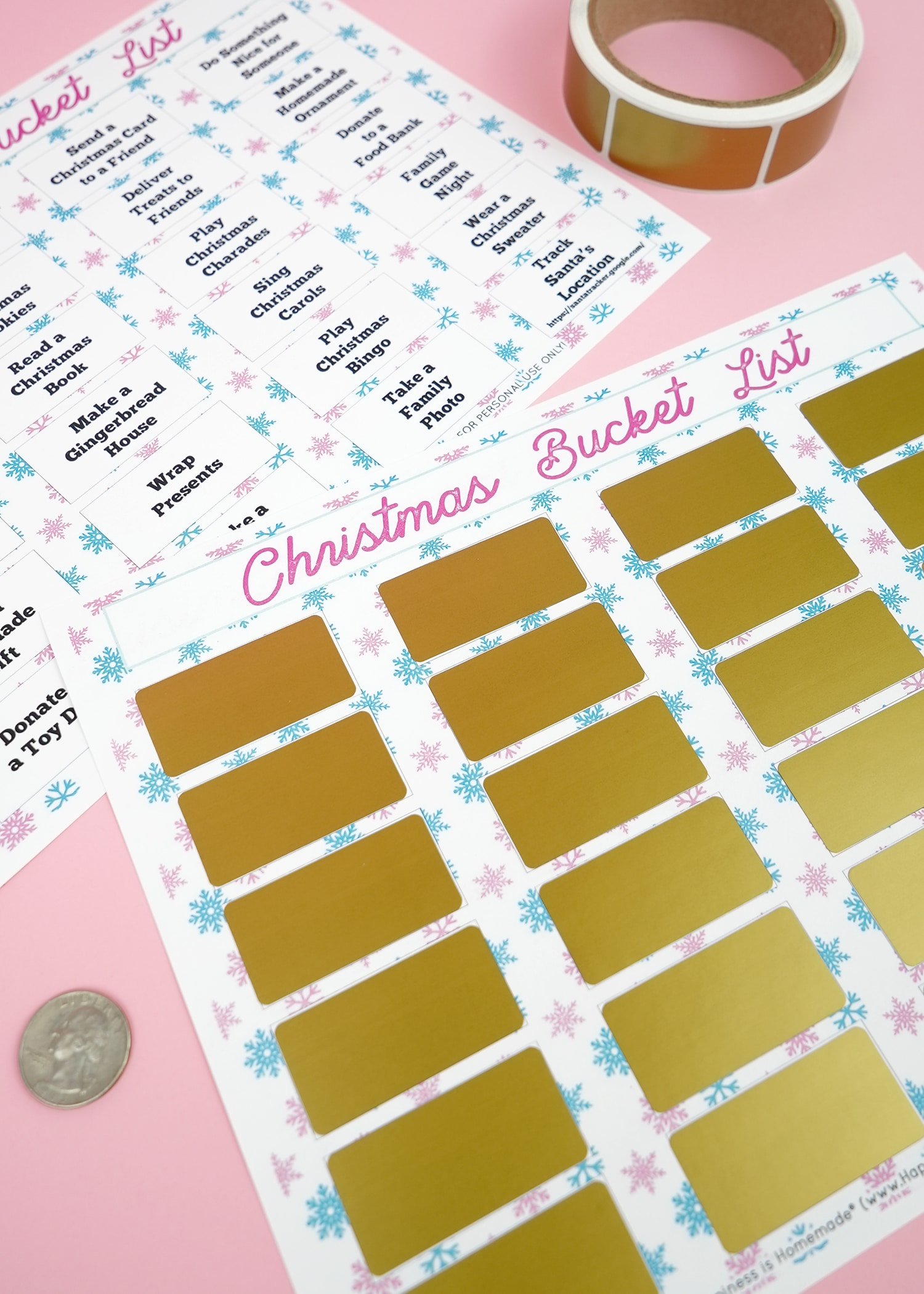 christmas bucket list printable advent calendar