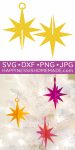 3D star christmas ornament svg file