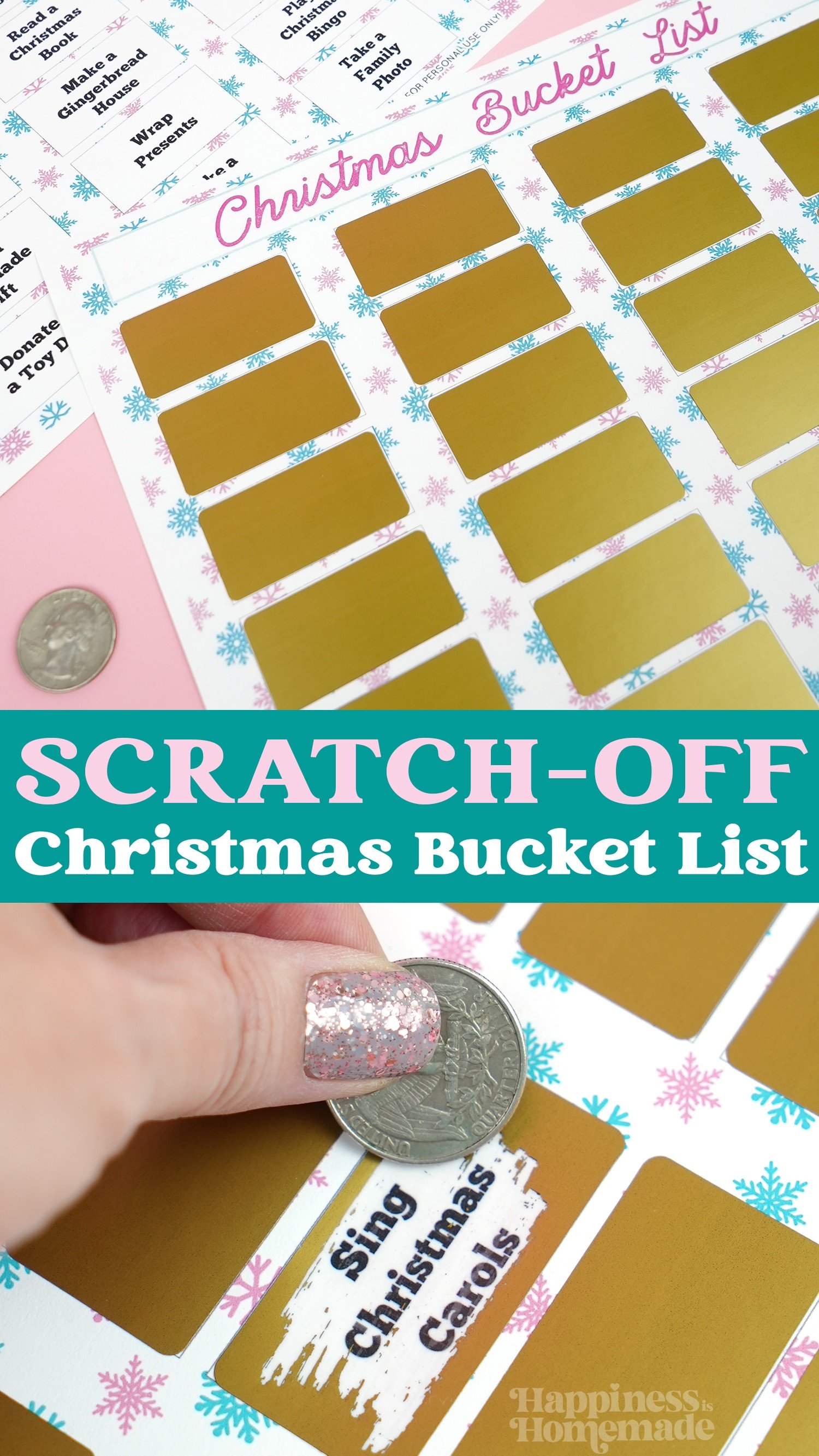 christmas bucket list printable advent calendar