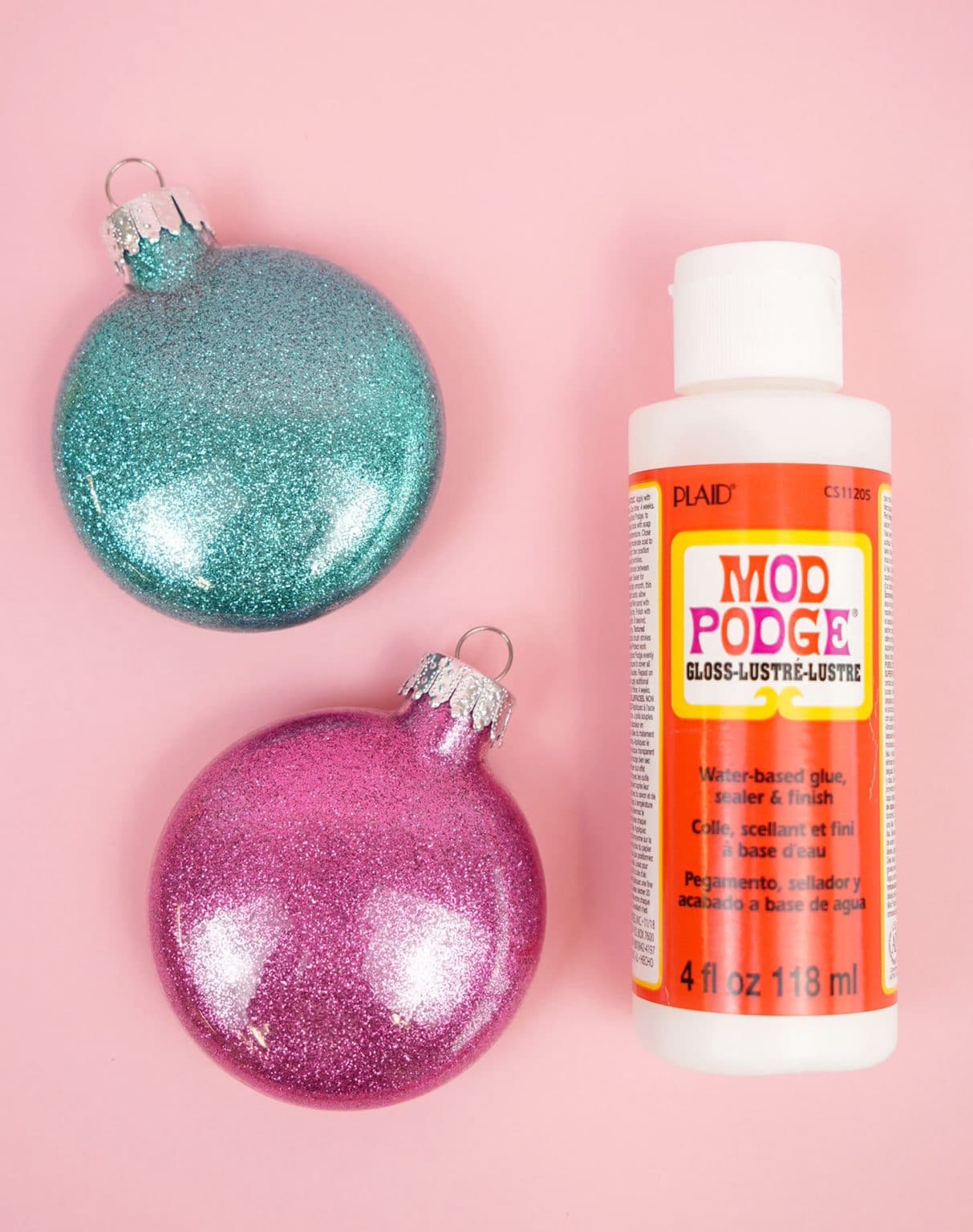 The Best Glue for Glitter Christmas Ornaments Happiness is Homemade