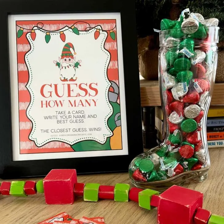 guess how many christmas party game with christmas decorations