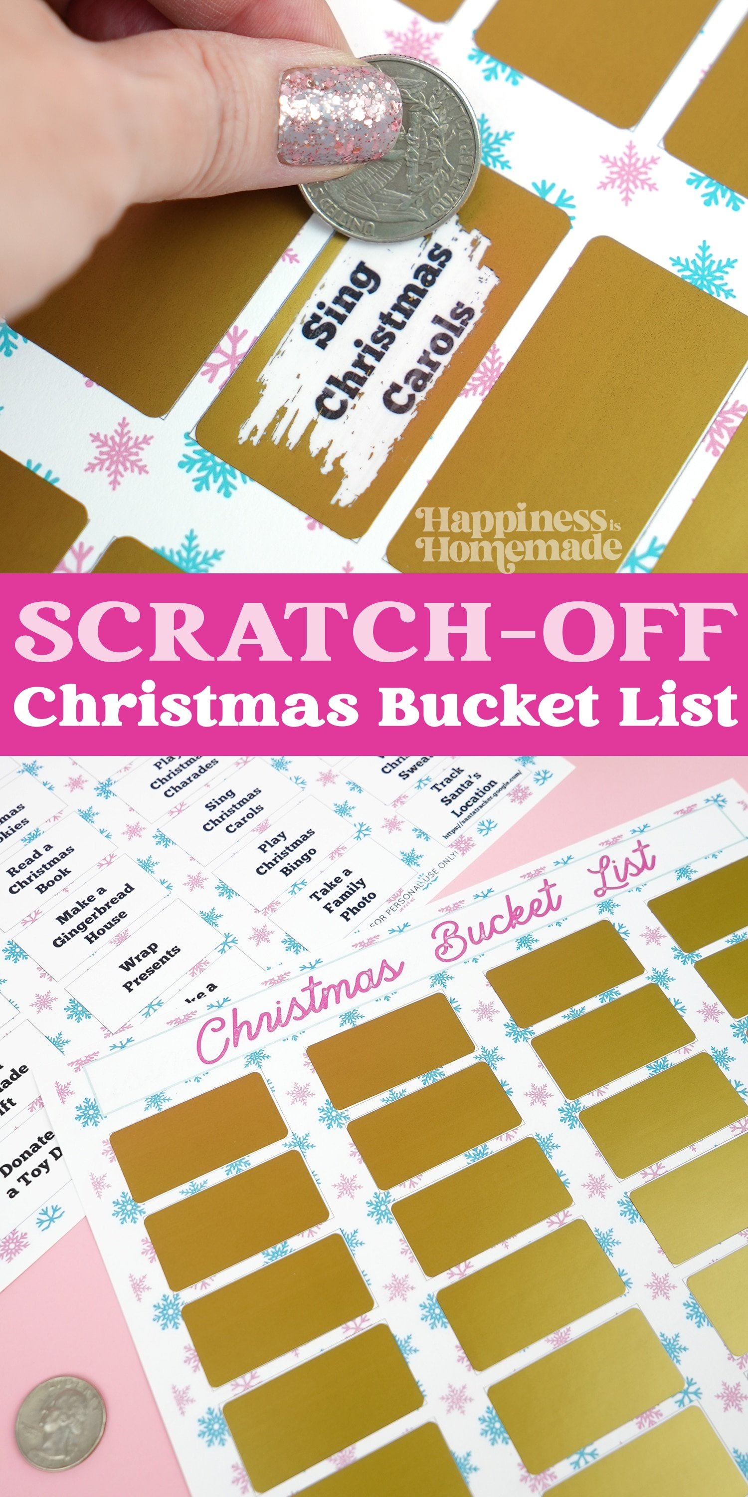 Free Printable Christmas Bucket List with Christmas Activities