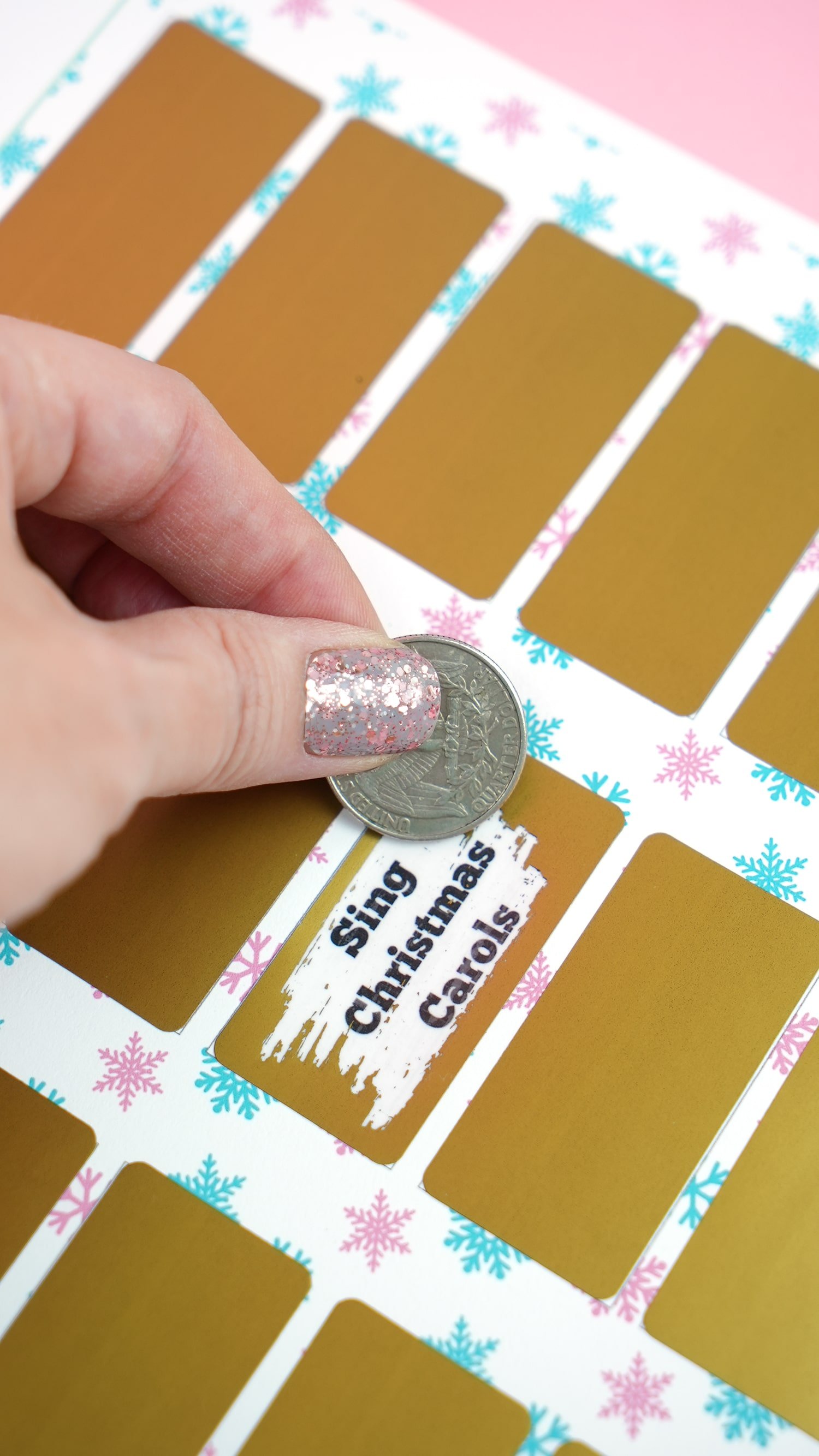 coin scratching christmas bucket list printable advent calendar