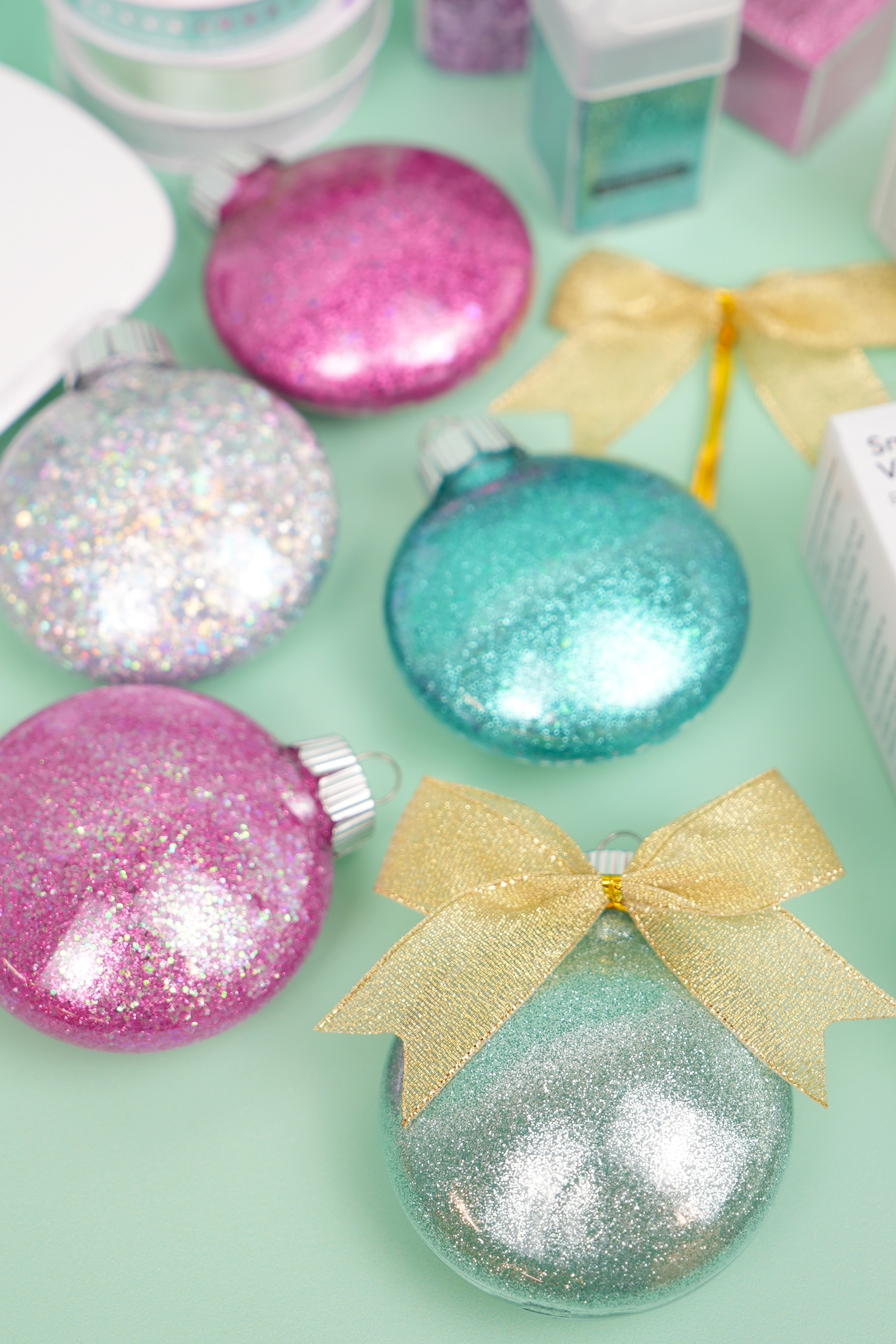 Glitter Ornaments: Easy Christmas Craft - Happiness is Homemade