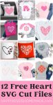 collage of heart svg file projects