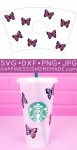 butterfly tumbler wrap svg file