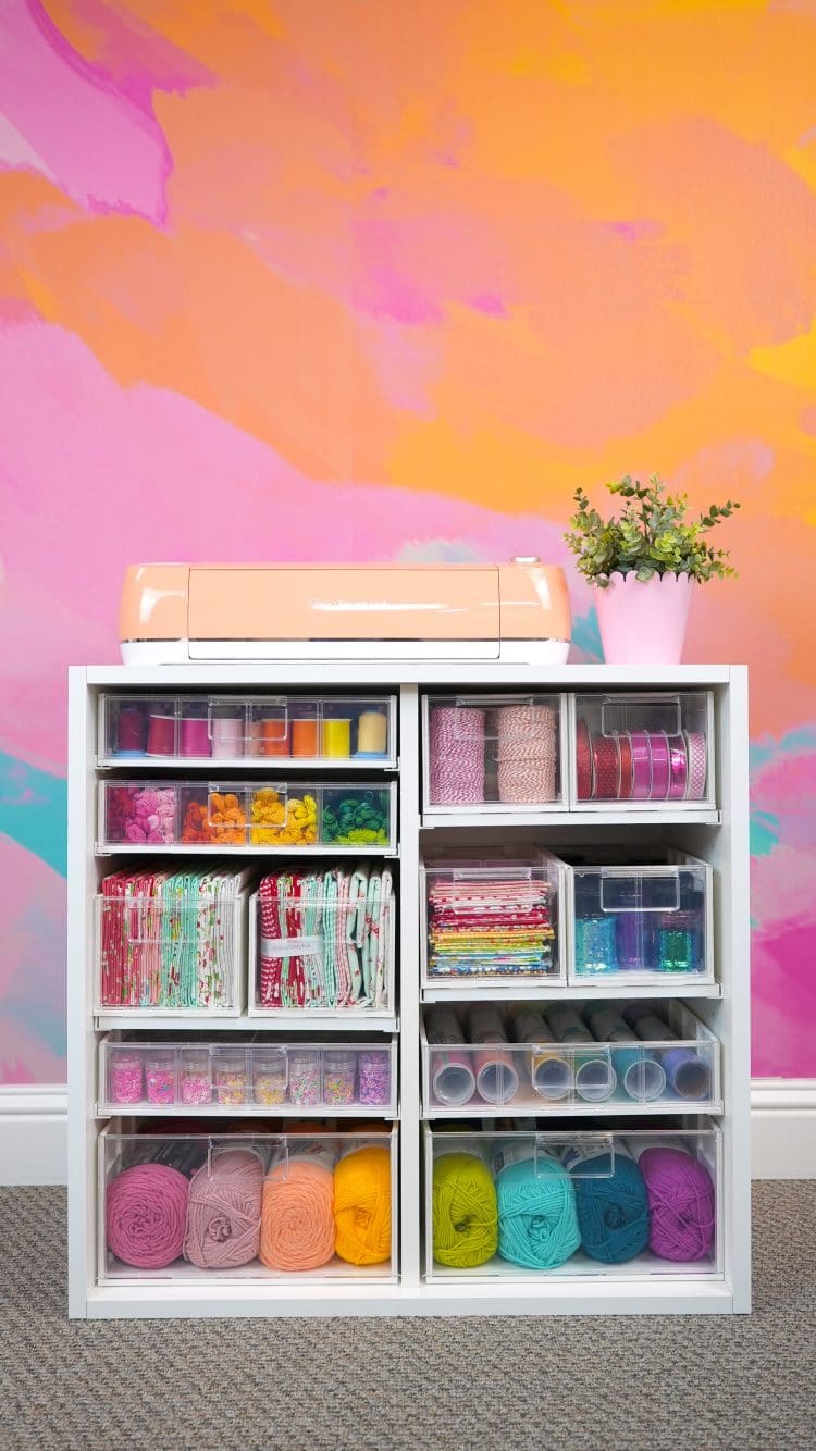create room cubby stocked with craft materials