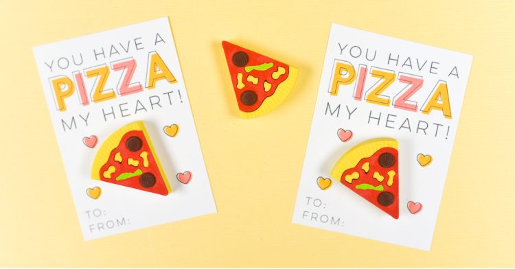 free printable pizza valentines