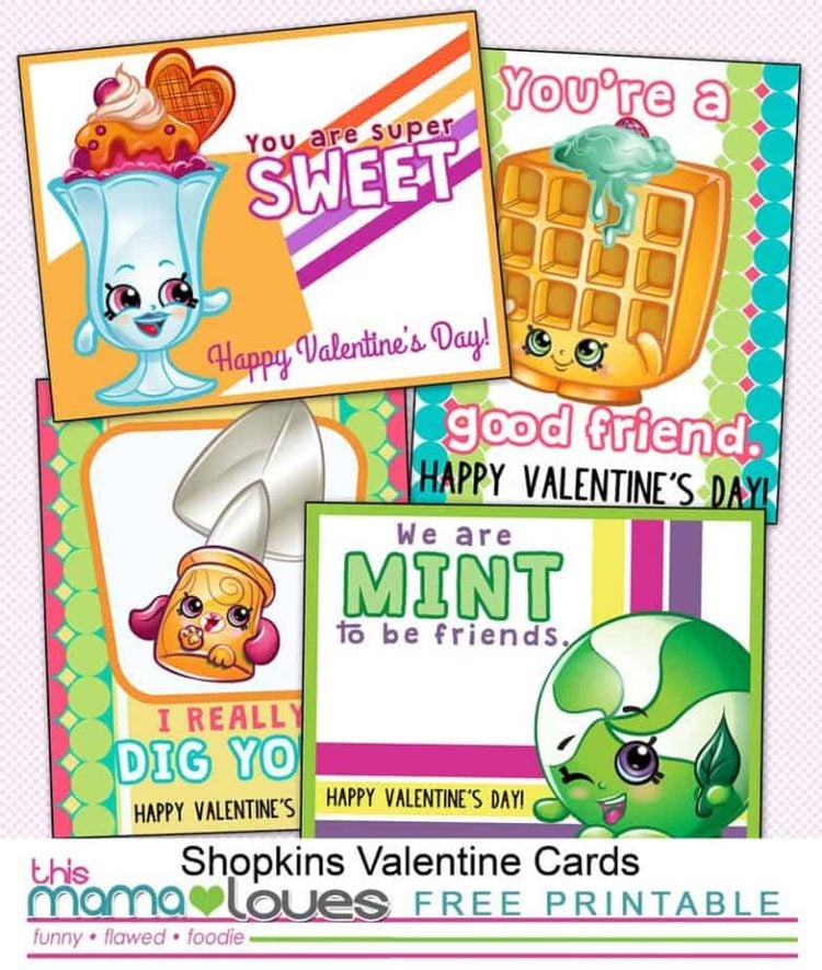 shopkins diy valentine cards