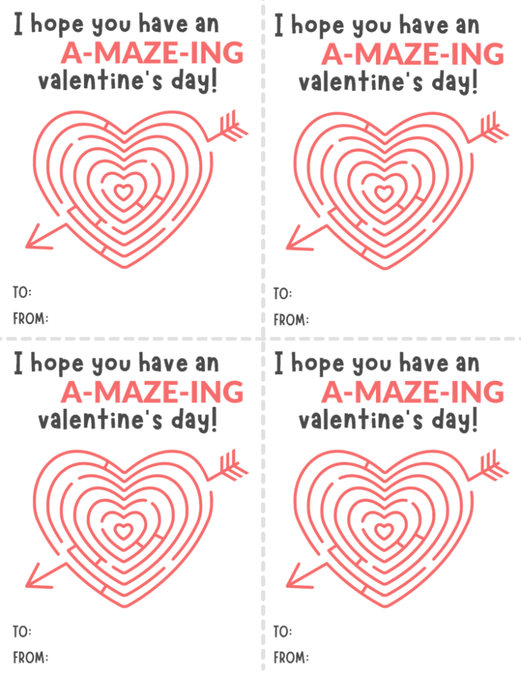 valentine maze printable