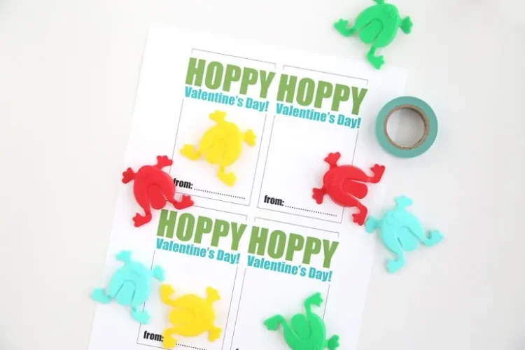 hoppy valentine's day printable frog valentine cards for boys