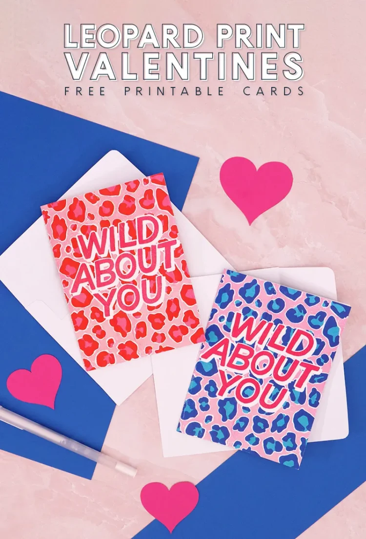 wild about you valentines printables 