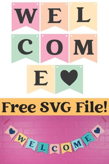 free welcome banner svg file