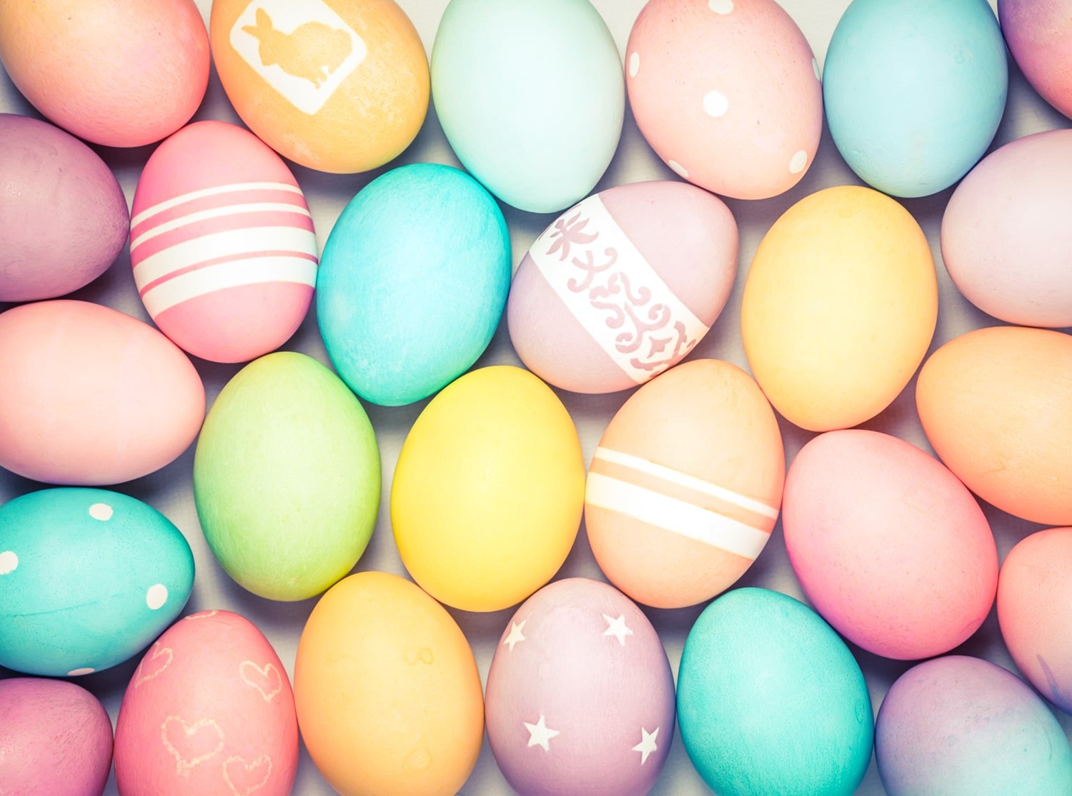 pastel pretty easter eggs 