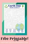 printable earth day word search game