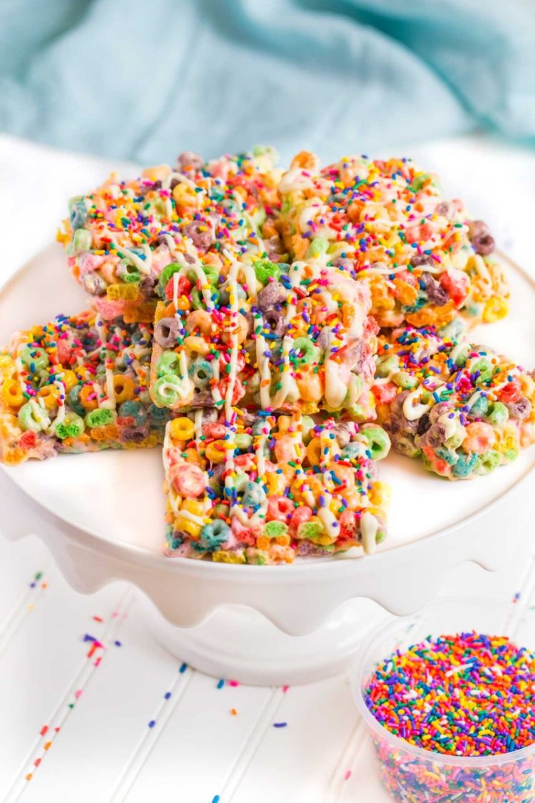 fruit loops iced treats on platter