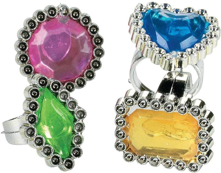 tiny fake gemstone rings for girls