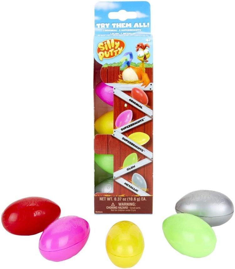 silly putty shaped as easter eggs