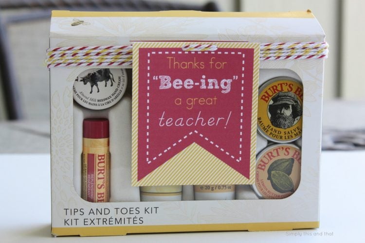 thanks for bee-ing a great teacher on burts bees lipgloss gift
