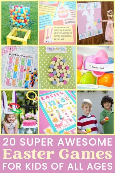 20 super awesome easter games for kids pin graphic