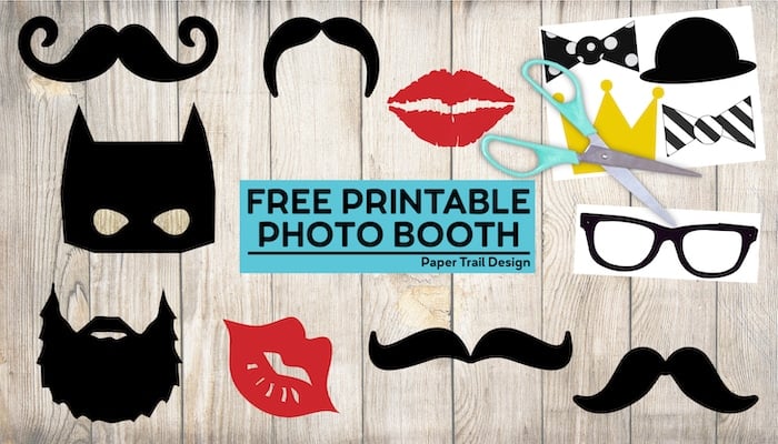 Printable photo booth props