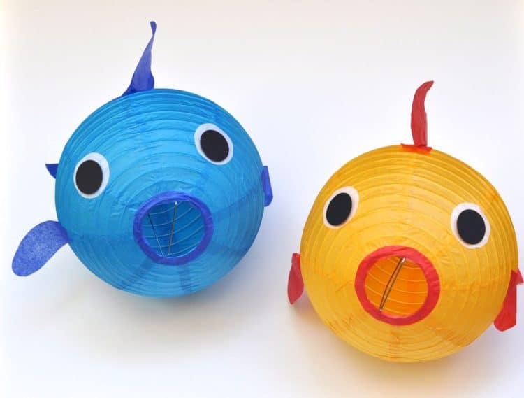 diy paper lantern fish