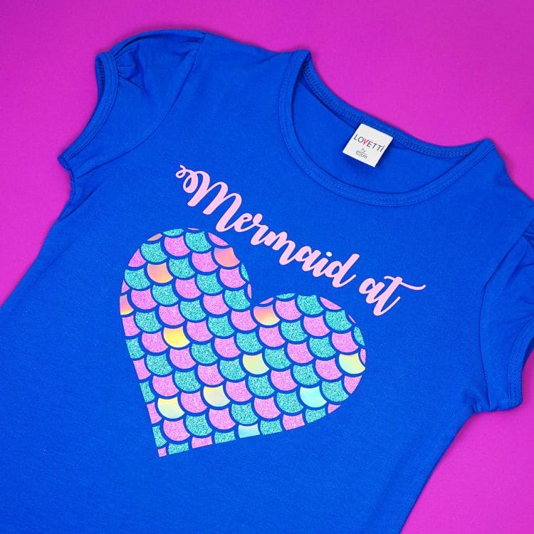 mermaid at heart svg file shirt 