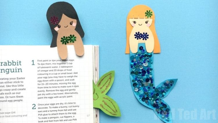 diy mermaid bookmarks 