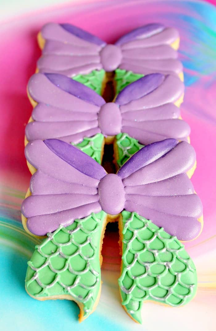 homemade mermaid bow cookies 