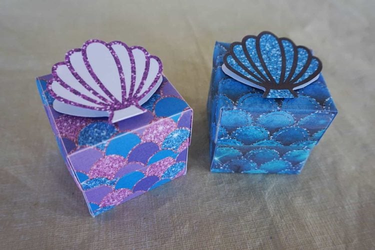 mermaid party favor boxes 