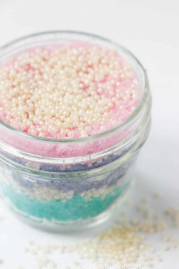 homemade mermaid sugar scrub