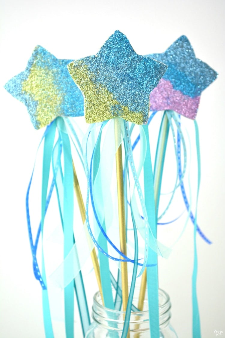 diy party mermaid wands for kids