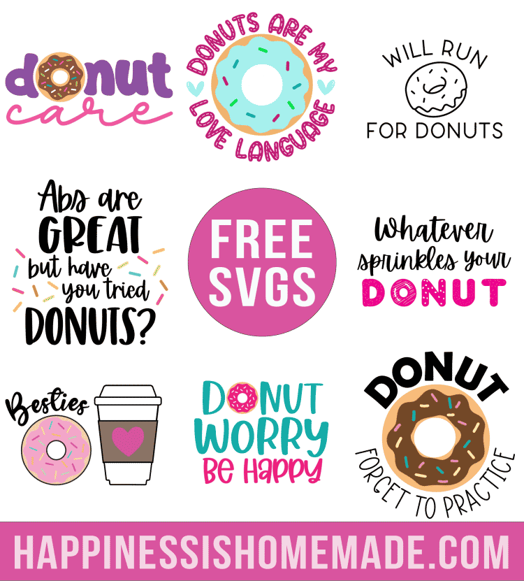 free donut svg file for cricut collage