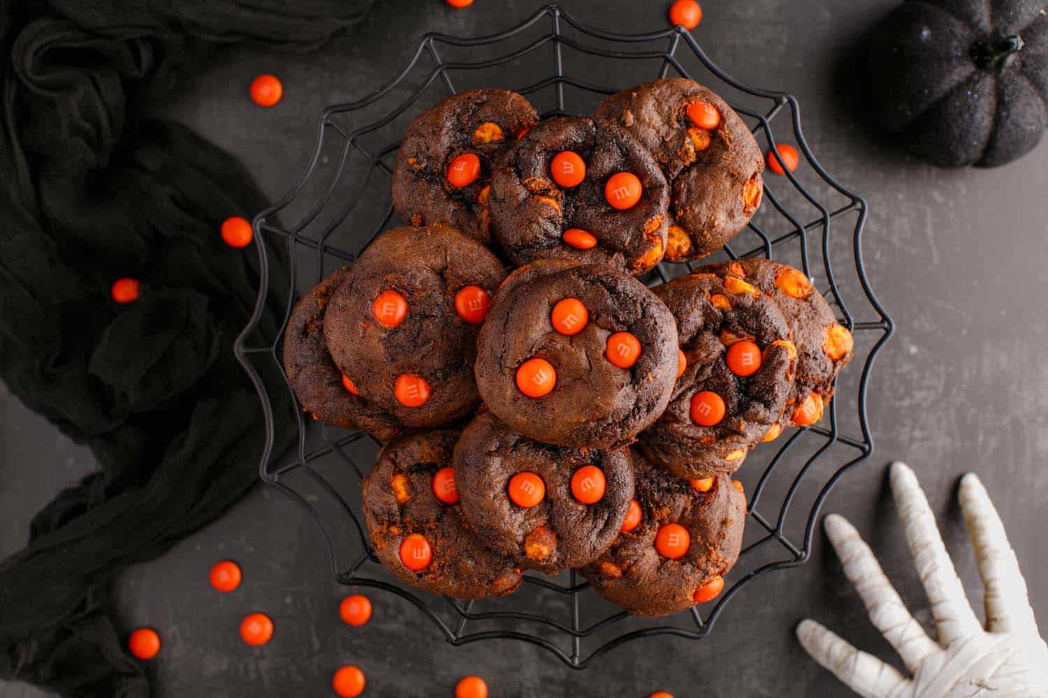  plate of Halloween cake mix cookies