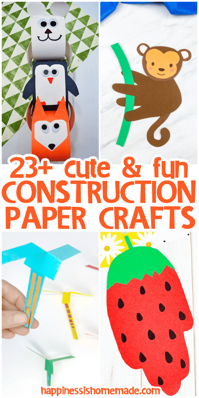 Easy Construction Paper Crafts for Kids • Kids Activities Blog