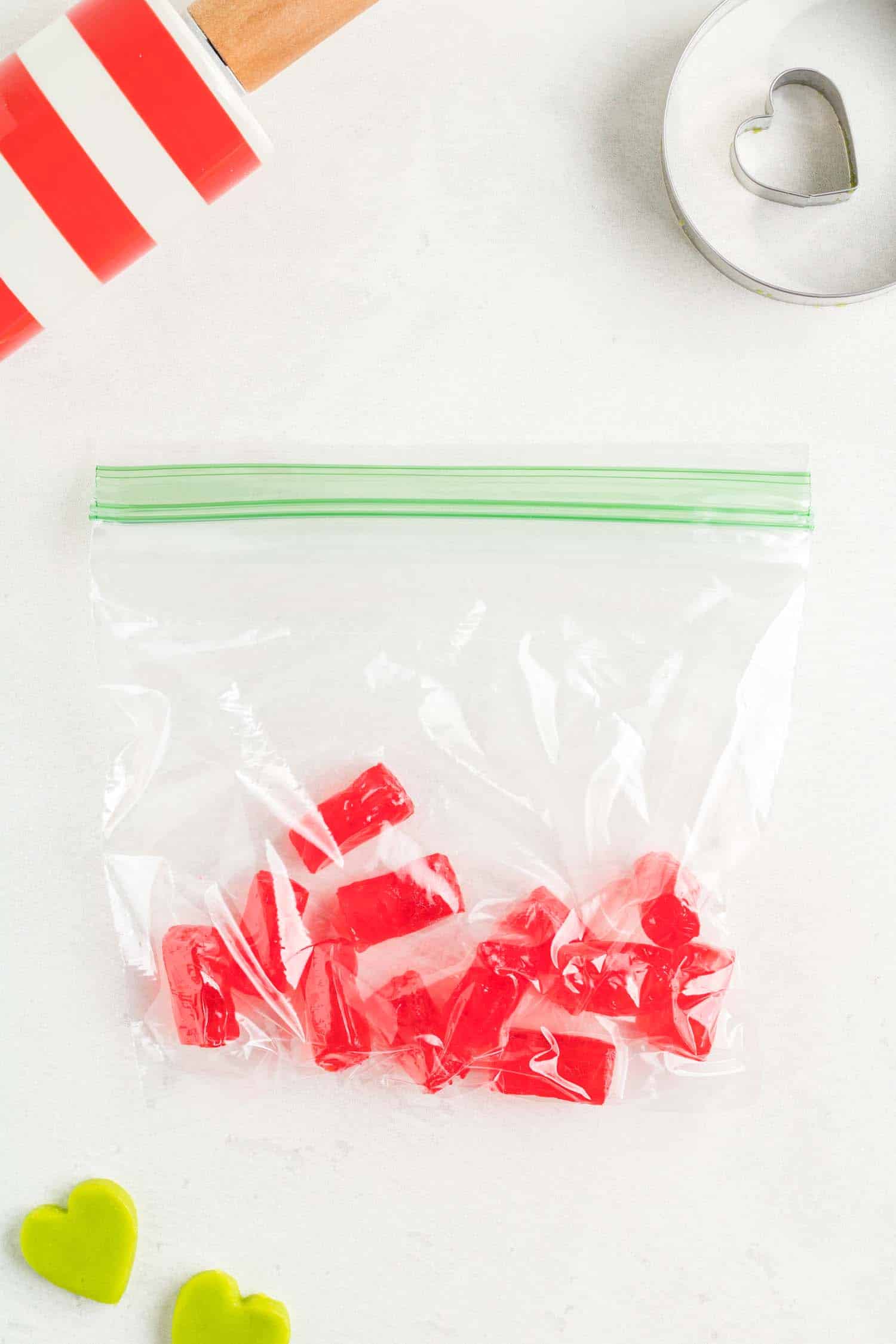 Red Jolly Rancher Candy in Plastic Bag