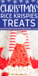 Pin graphic of Christmas Rice Krispies treats