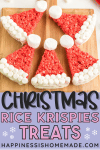 Pin graphic of Christmas Rice Krispies treats