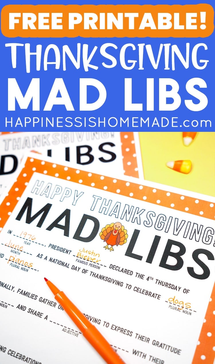 free printable thanksgiving mad libs game